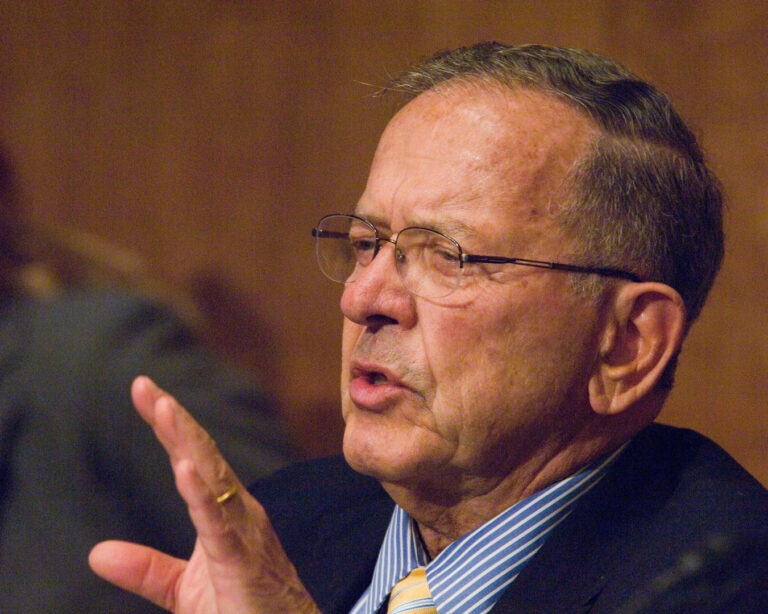 Senator Ted Stevens speaks at a subcommittee hearing in May 2007. U.S. Senate photo